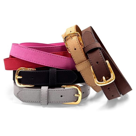 Women\'s Dress Casual Jean Genuine Suede Leather Belt 1\